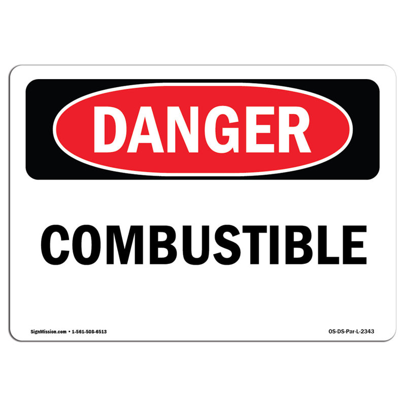 Plaque en aluminium combustible 12 x 18, H 18 po x l 24 po x P 0,1 po