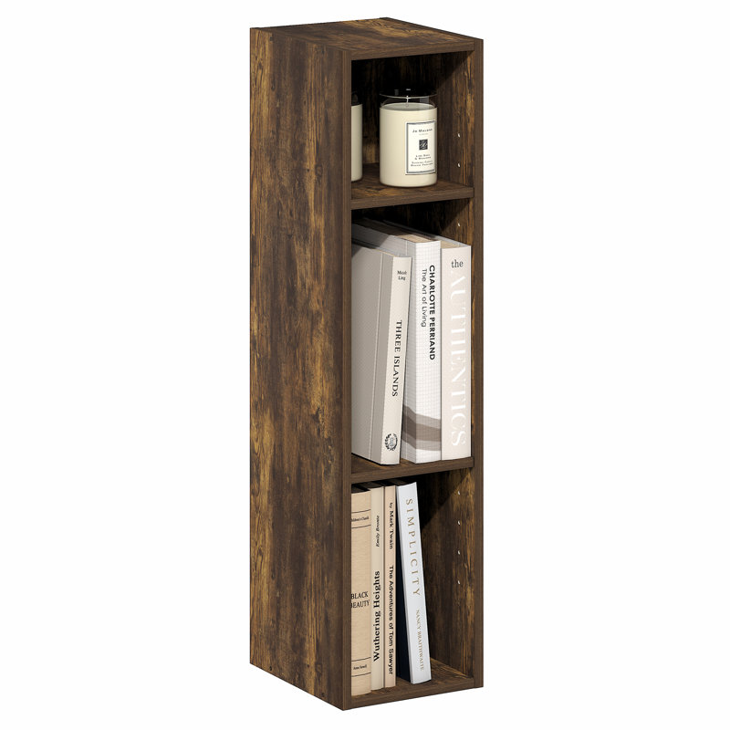 Eviemarie Bookcase, (3 Shelves) 31.5"H x 9.84"W x 9.3"D, Amber Pine