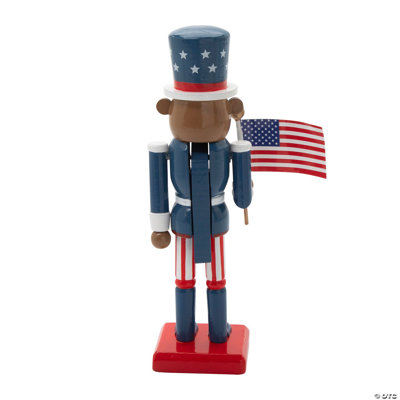 Décoration de table casse-noisette en bois 3 x 10 pouces ours patriotique