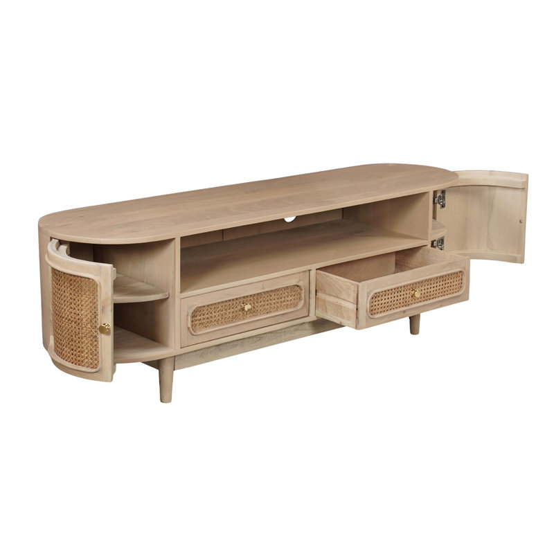 Unfinished TV Stand for TVs up to 50" with Fireplace Included