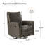 Fauteuil inclinable manuel berçant en cuir Jerseyville-1351637238