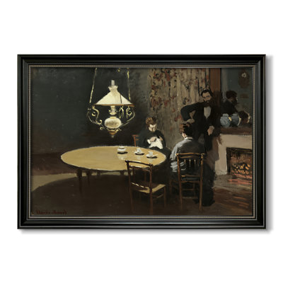 Intérieur, après le souper (Intérieur, après souper), 1868-1869-Claude Monet-Toile encadrée personnalisée