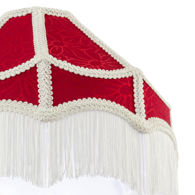 19cm H Fabric Empire Lamp Shade ( No Direct Attachment Method ) in Red