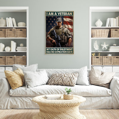 Man I Am A Veteran - 1 Piece Rectangle Graphic Art " Man I Am A Veteran "