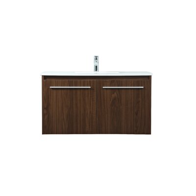 Goodfellow 36"" Wall-Mounted Single Bathroom Vanity Set -  Breakwater Bay, F5D0EFBD62024608A238888E684C93CC