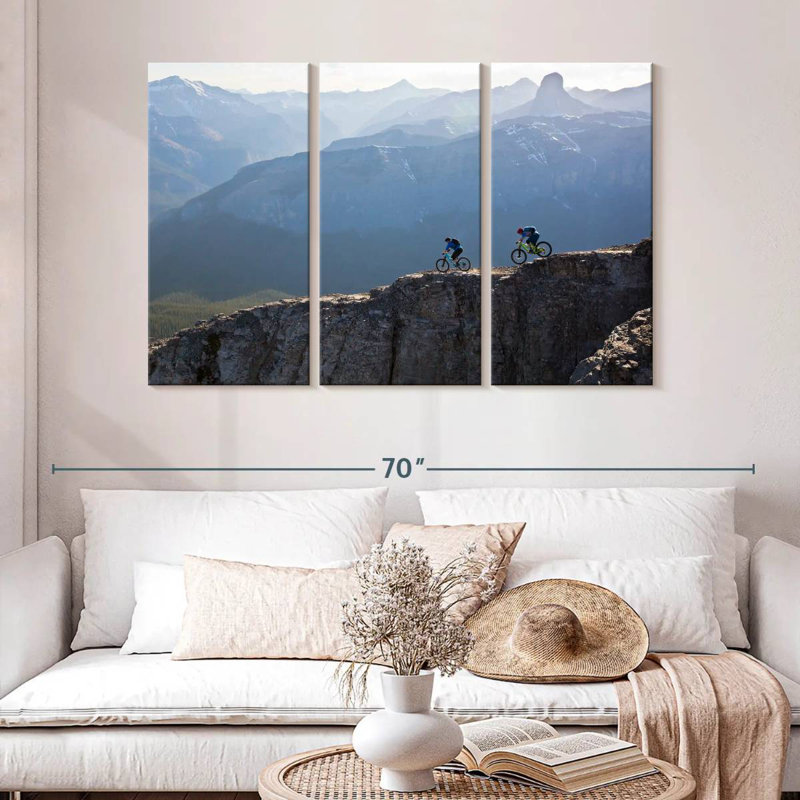 Senne Biking On A Ridge, 32" H x 50" W