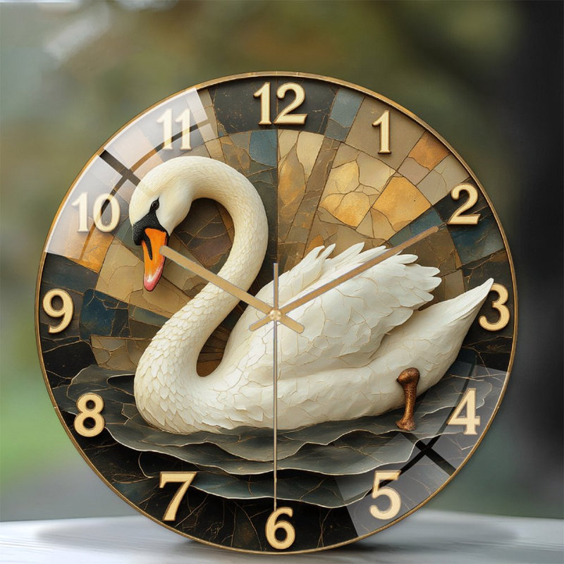 Horloge murale élégante 12 po Swan