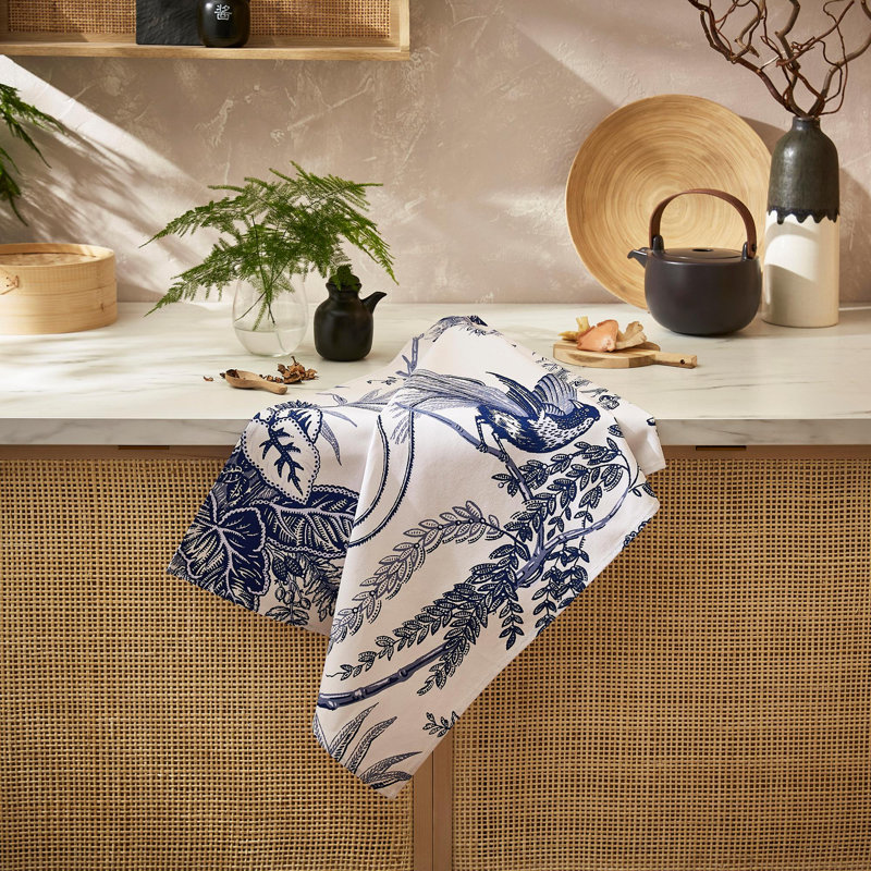Willow Toile Floral Tea Towel Kitchen Towel
