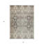Tapis extérieur lavable à motif floral en lin noir et brun 5 pi x 8 pi