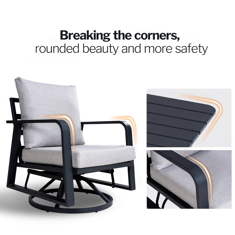 Two Patio Swivel Chairs