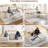 Modular Boucle Sectional Sofa, U-Shaped Couch with Ottoman-557385589-557385594