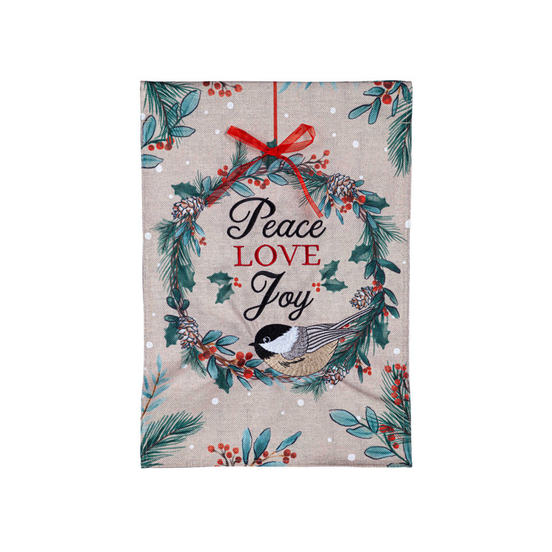 Drapeau de jardin en polyester double face H 18 po x l 12,5 po Adannaya