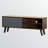 Terza Two-Tone Walnut Brown & Gray Finish Wood TV Stand, 17.88'' H X 47.04'' W X 11.55'' D 