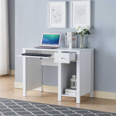 Bureau en bois, bureau d'écriture avec un tiroir