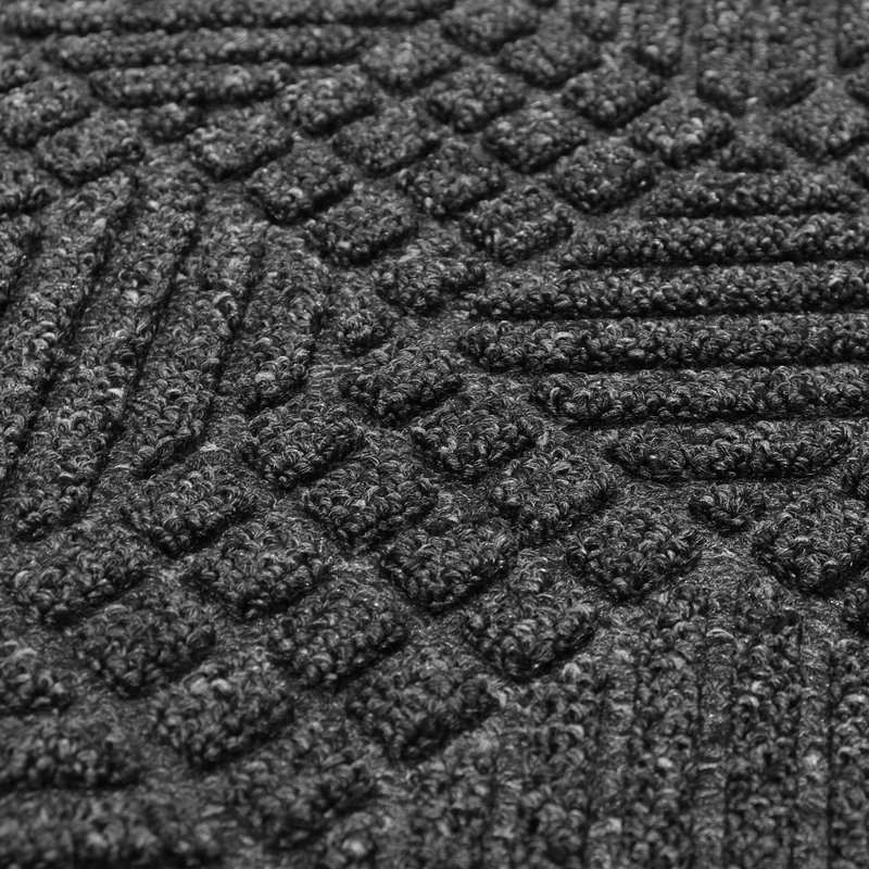 Non-Slip Geometric Indoor Doormat, Charcoal