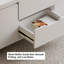 Table basse 4 en 1 avec repose-pieds pliable et roulettes Cammi