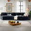 Canapé modulaire en chenille de 115,7 po Boneless - 2 pièces courbées avec 5 coussins, sans assemblage requis-25237735