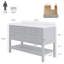 Meuble-lavabo double avec plateau en marbre