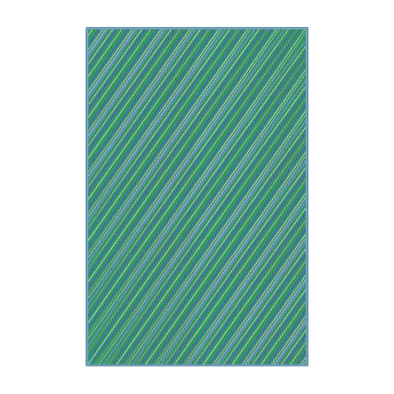 Tapis rayé vert mer Kinlaw, Rectangle 7 pi x 10 pi