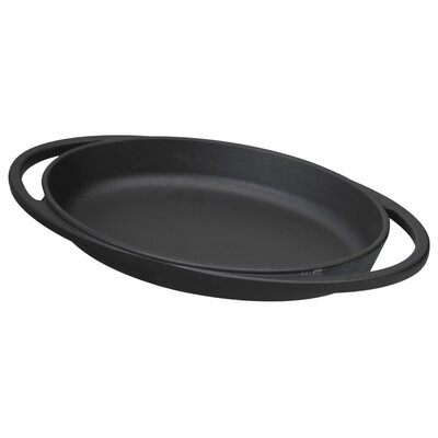 Lava Cast Iron 8""x 5.5"" Enameled Oval Pan Dish - Matte Black -  LV ECO O TV 2114