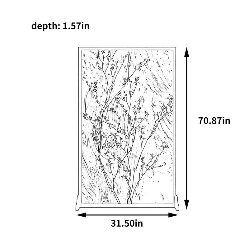 Hewitt, 70.87" H x 31.5" W x 1.57" D