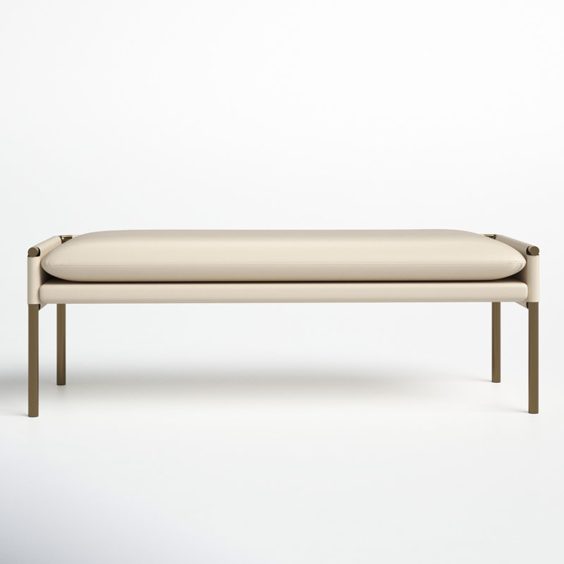 Madge Upholstered Bench, Beige