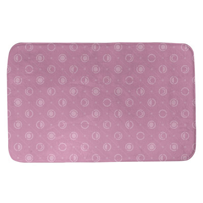 Tapis de bain géométrique antidérapant en microfibre Moon phases
