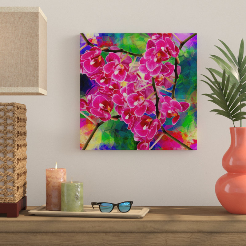 « fleur spring 2 », reproduction d’impression sur toile tendue, H 35 po x l 35 po