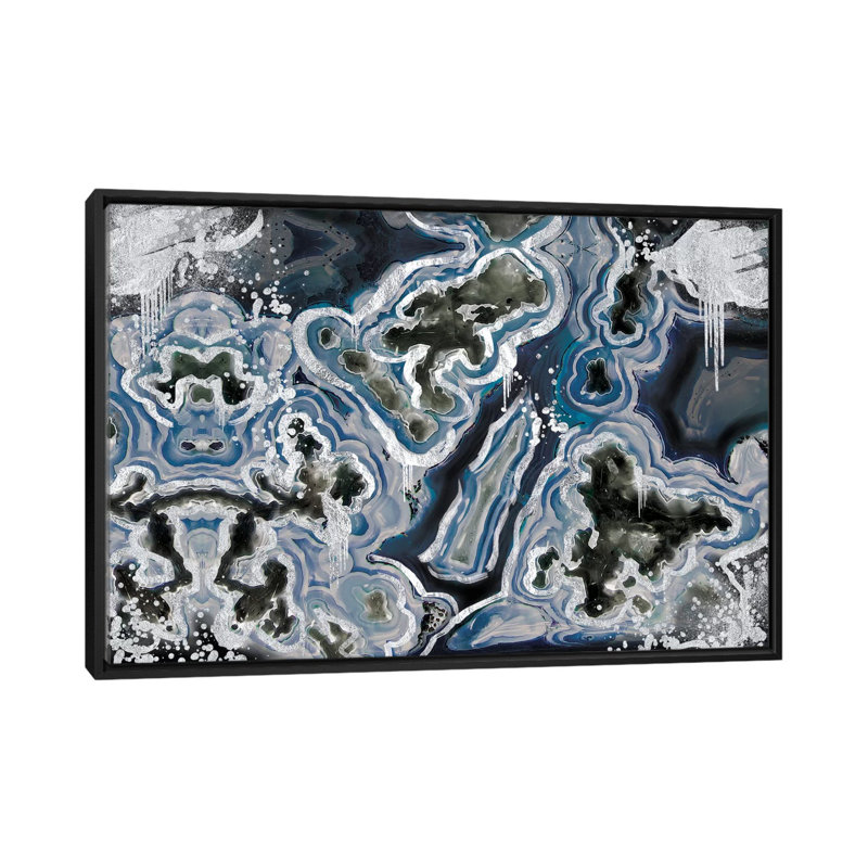 Royal Royal Geode, impression sur toile tendue, H 18 po x l 26 po x P 1,5 po, Toile avec cadre noir, Pas de tapis