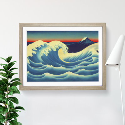 Japanese Wave By Mountains Vol.2 - Single Picture Frame Print