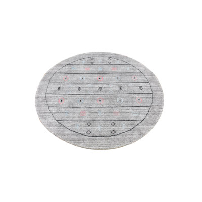 Halstead One-of-a-Kind 4'1'' Round Area Rug in Gray