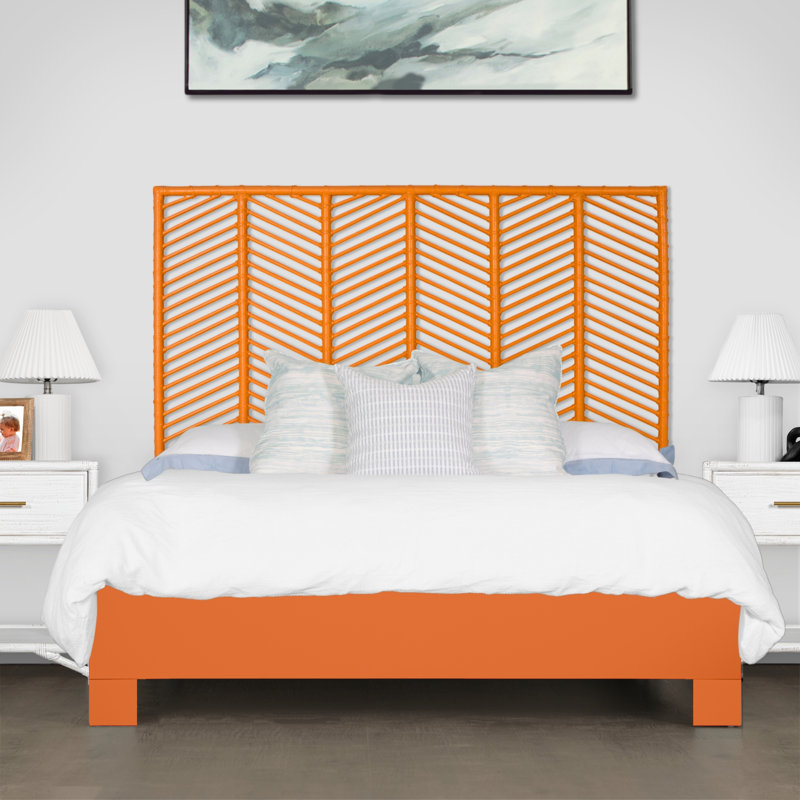 Liam Headboard, Citrus Orange, Twin