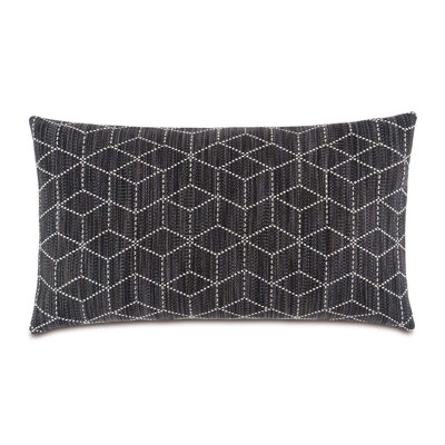 Bale Bateman Knife Edge Faux Down Geometric Lumbar Pillow Cover & Insert