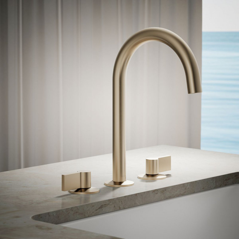 Components Deck-Mount Bath Spout With Tube Design, Bronze