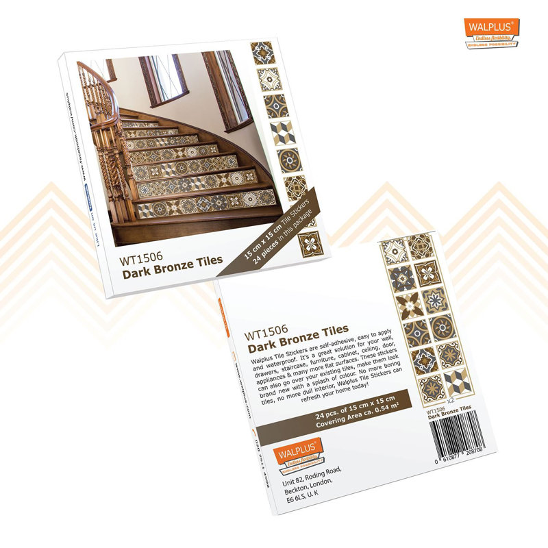 5.91'' W x 5.91'' L PVC Peel and Stick Field Tile