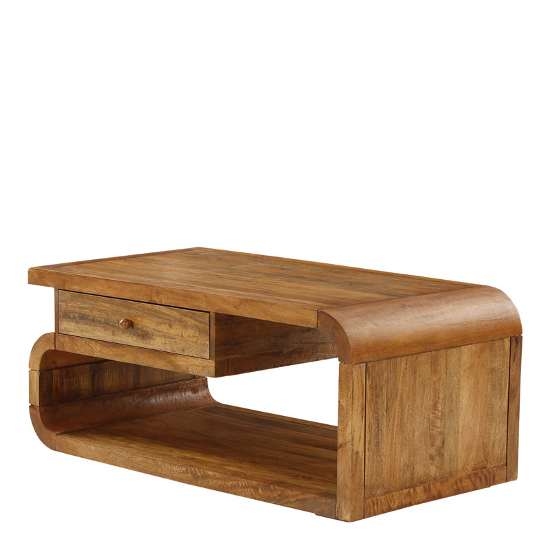 Acton Solid Wood Coffee Table with Storage