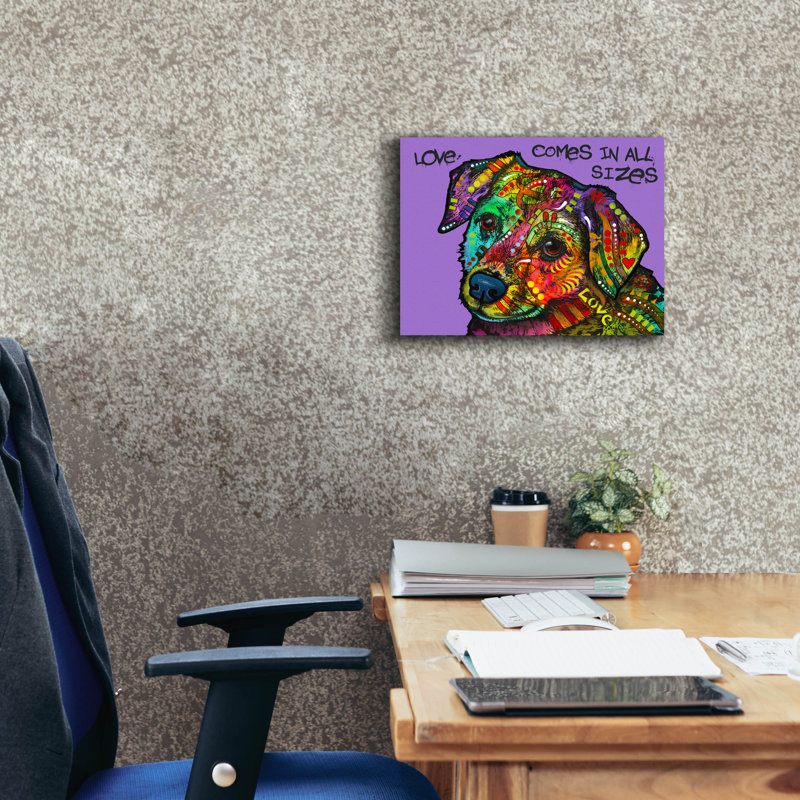 «Love In All Size» par Dean Russo, H 12 po x l 16 po x P 0,75 po