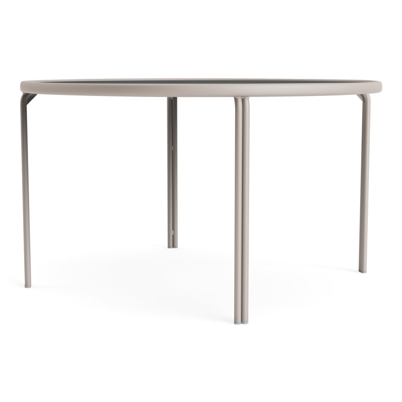 Kantan Outdoor Round Dining Table, Dove Smooth