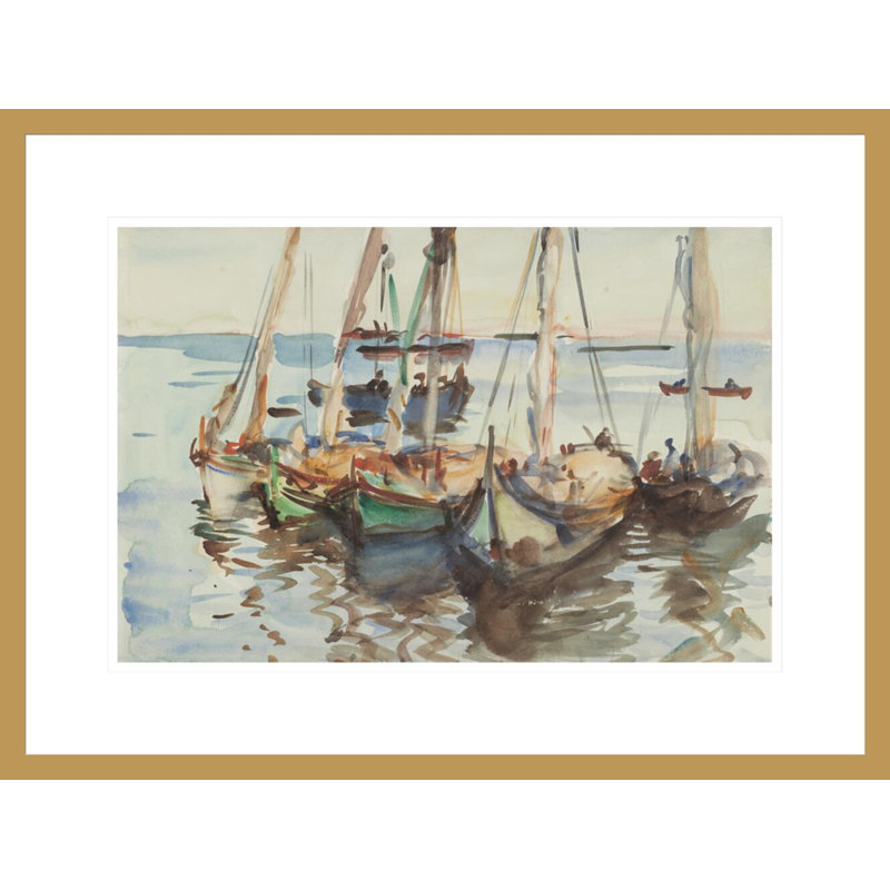 Bateau portugais, John Singer Sargent, impression giclée sur cadre, H 16,39 po x l 21,75 po