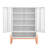 Modern Minimalist Mesh Double Door Shoe Cabinet With Adjustable Partitions And Moisture-Proof High Foot Hollow Storage Cabinet Bottom, Compatible With Robotic Vacuum Cleaners-881722115