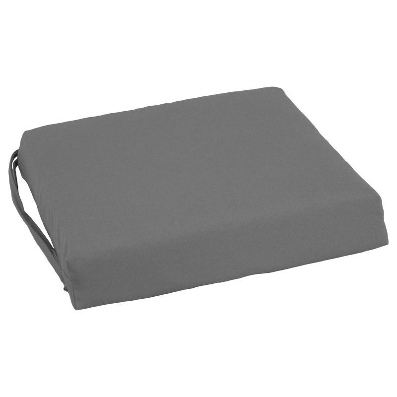 Outdoor 3'' Seat Cushion, Steel Gray