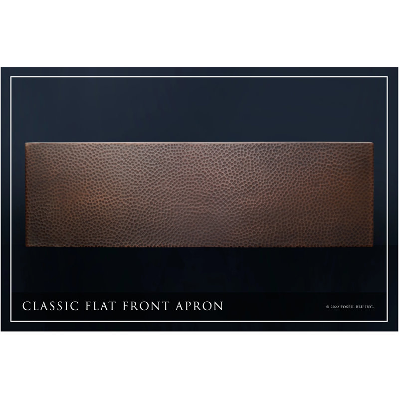 Luxury Heavy 12-Gauge Copper Farmhouse Sink, Includes Accessories, Flat Front