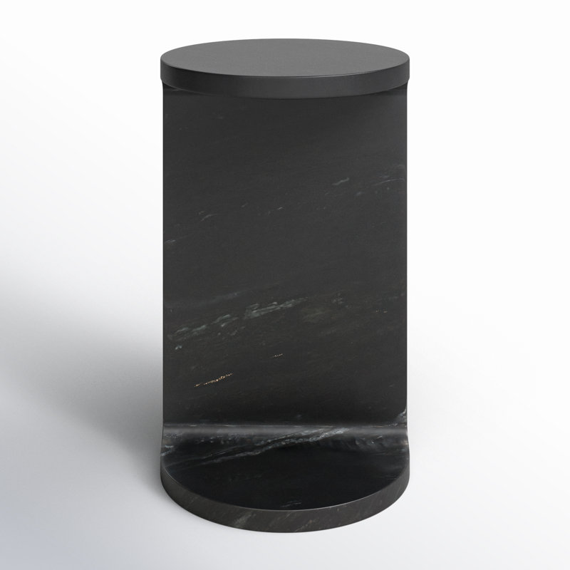 Hatteras Marble End Table, Black