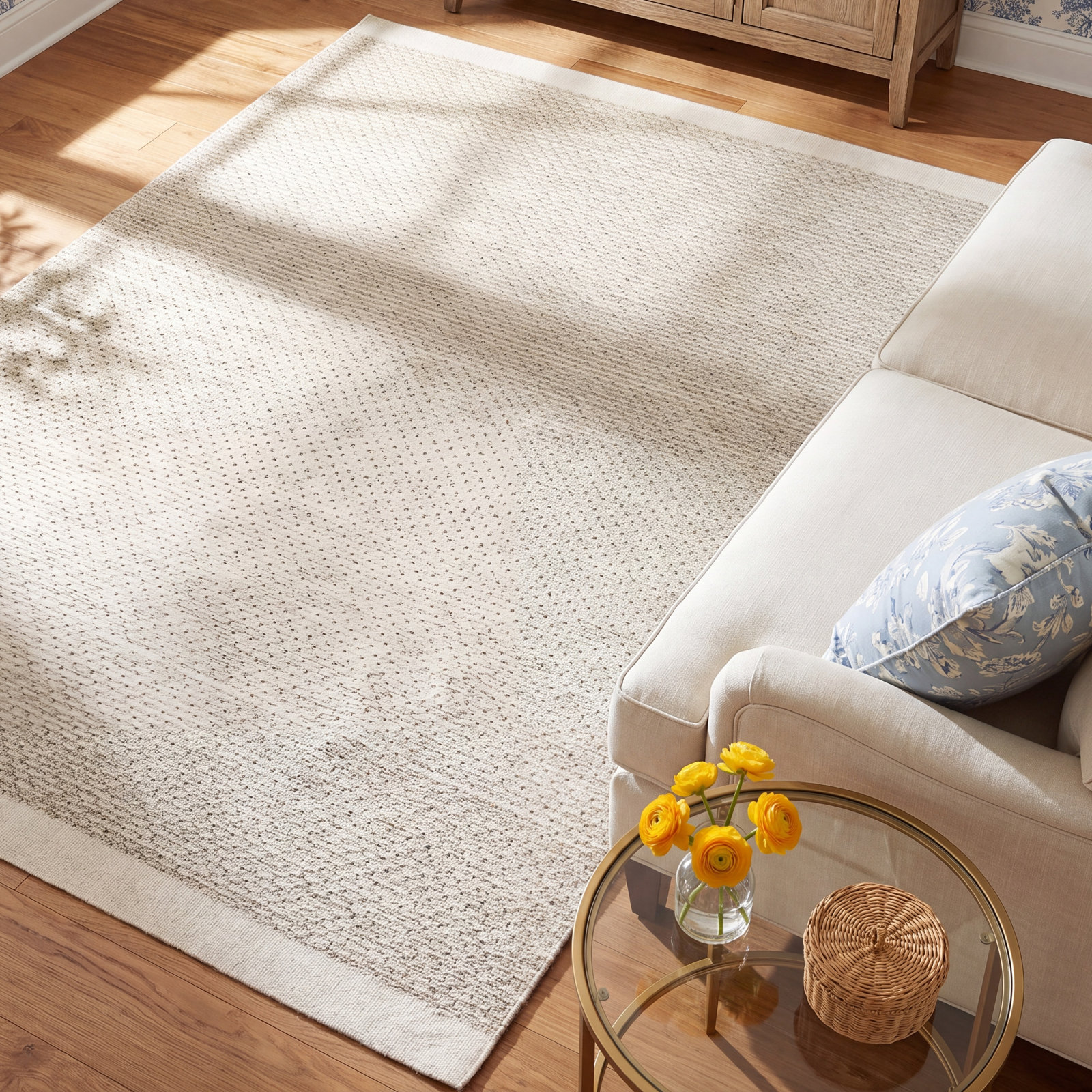 Rylee Handmade Wool Rug, Rectangle 5' x 7'6"