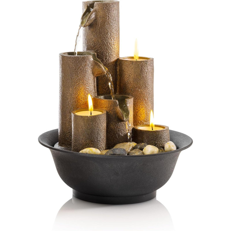 Fontaine d'intérieur à plusieurs niveaux WCT202 avec 3 bougies pour le bureau et la table