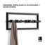 Umbra Cubiko Wall-Mounted Steel Coat Rack with 5 Adjustable Hooks, Black-59287633