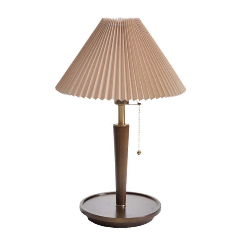 Mid Century Modern Accent Walnut Table Lamp