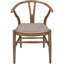 Chaises de salle à manger modernes de style Mid-Century 2 pièces, noyer riche, siège rembourré, dossiers arrondis, pieds fuselés, revêtement brun dans un cadre en noyer doux, sièges