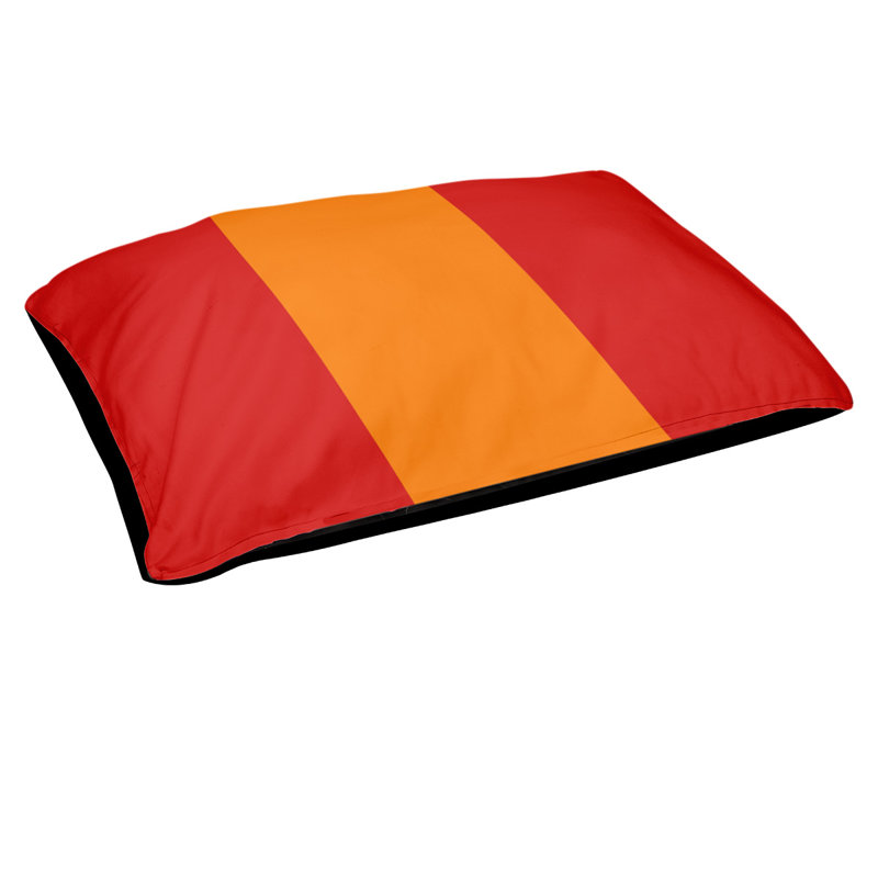 Coussin Atlanta, Grand (l 50 po x P 40 po x H 7 po), Rouge/orange