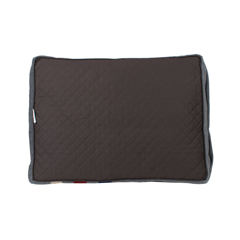 Napper Pendleton, 4" H x 36" W x 27" D, Cabine à rayures grises